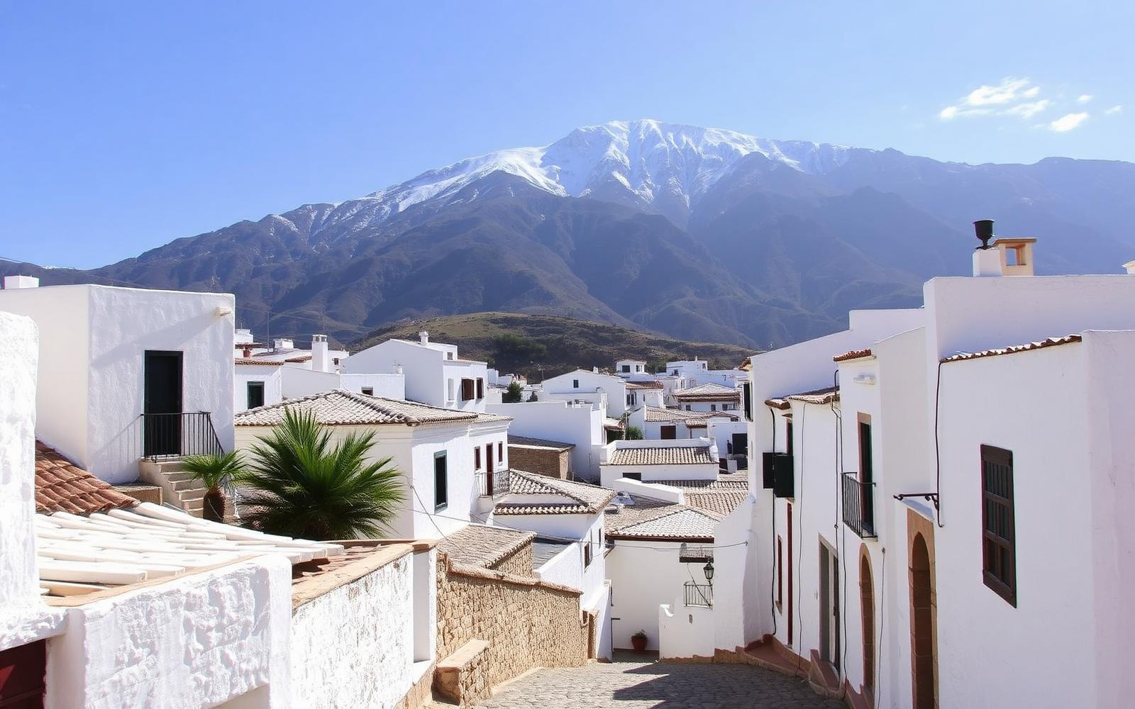 Capileira, village blanc des Alpujarras face au Mulhacén