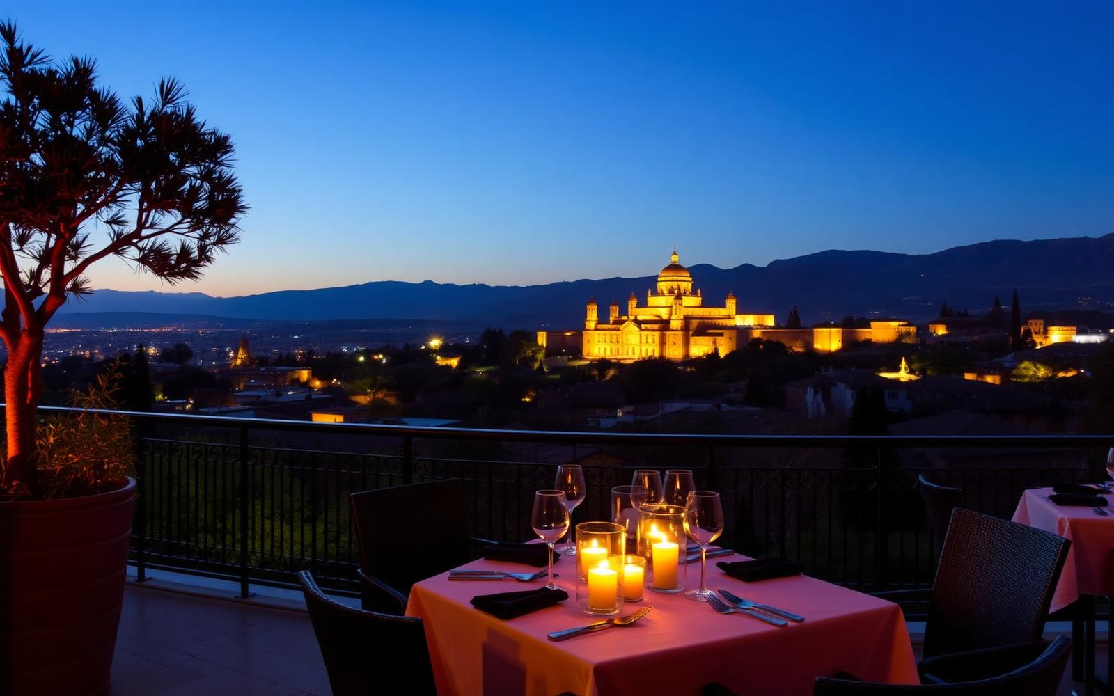 Terrasse panoramique du Carmen de San Miguel face à l'Alhambra